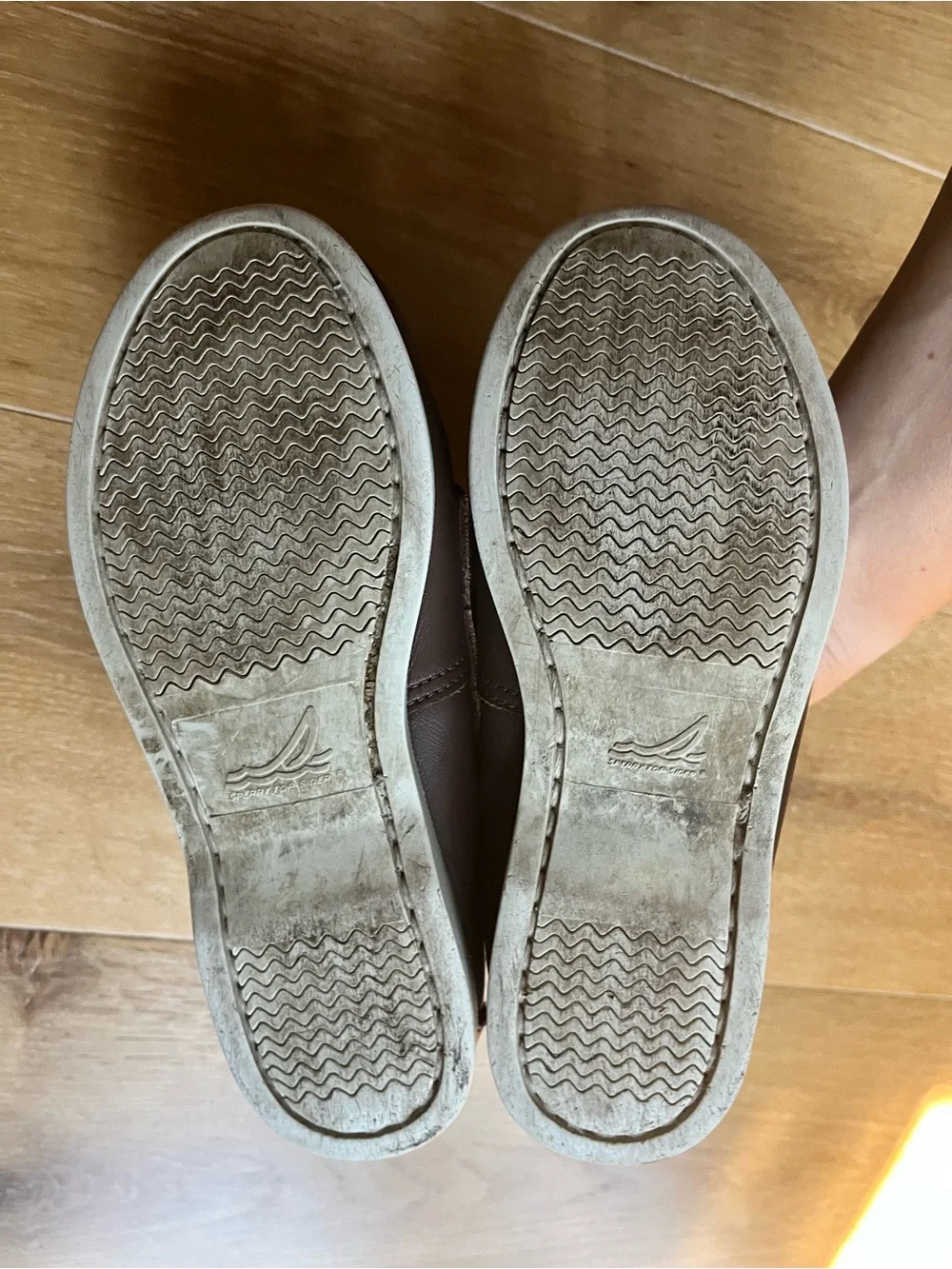Sperry Brown Leather Kids Boat Shoes Authentic Originals